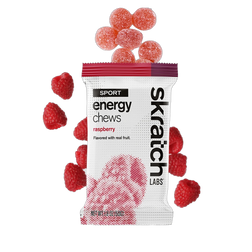 Skratch Labs Sport Energy Chews, Raspberry, pack view
