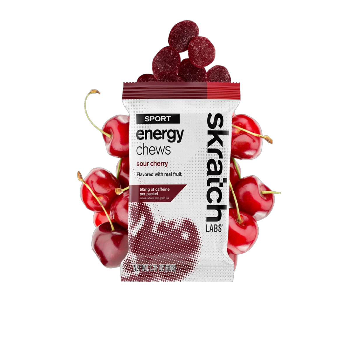 Skratch Labs Sport Energy Chews, Sour Cherry, pack view